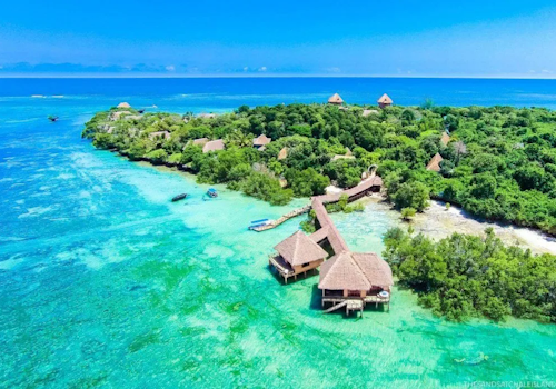 White sand and turquoise water at Diani Beach